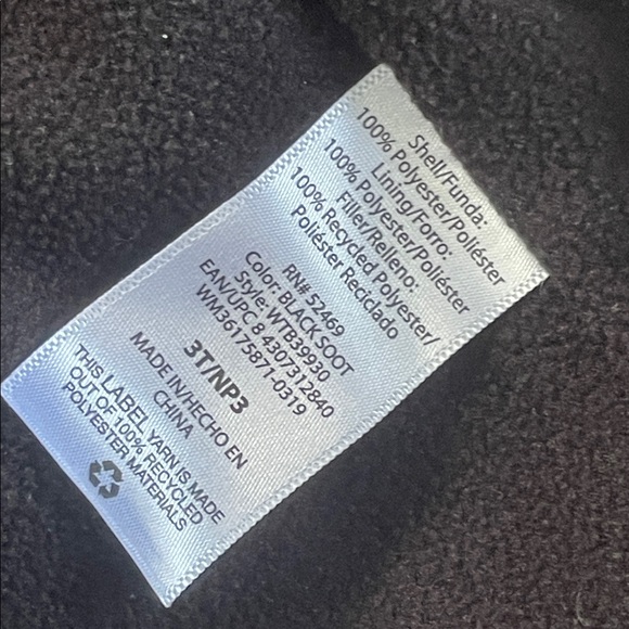 Black Fleece Puffer Jacket - Picture 6 of 7